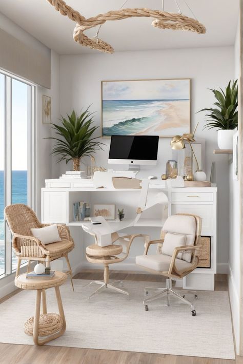 1. Modern Office Décor
2. Coastal Office Design
3. Office Reveal 2024
4. Futuristic Workspace Modern Coastal Office Interior Design, Beach Aesthetic Office, Coastal Modern Office Design, Ocean Office Decor, Beach Themed Office, Modern Coastal Office, Coastal Office Ideas, Villa Bloxburg, Beach Office Decor