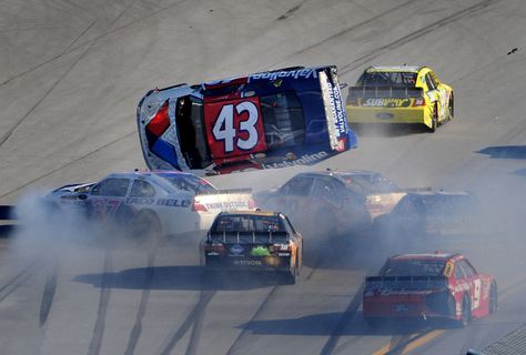 NASCAR: The 25 Most Ridiculous Crash Photos in Sprint Cup History | Bleacher Report | Latest News, Videos and Highlights Nascar Wrecks, Nascar Crash, Talladega Superspeedway, Race Car Driving, Joey Logano, Nascar Driver, Richard Petty, Stock Car Racing, Kyle Busch