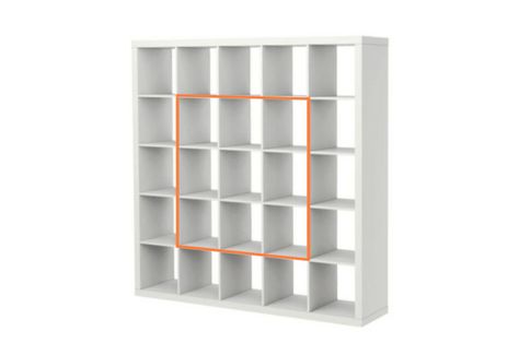 Q: EXPEDIT cubes hacked for TV? Ikea Kallax 5x5 Ideas, Kallax 5x5 Ideas, Ikea Hackers Bedroom, Ikea Expedit Hack, Expedit Hack, Linnmon Table Top, White Cupboard, Ikea Expedit, Drawer Inserts