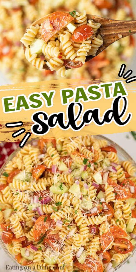 Cold Pasta Salad Recipes Easy, Recipe With Italian Dressing, Easy Cold Pasta Salad, Cold Pasta Recipes, Italian Dressing Pasta Salad, Mayo Pasta Salad Recipes, Veggie Pasta Salad, Cold Pasta Salad Recipes, Healthy Pasta Salad