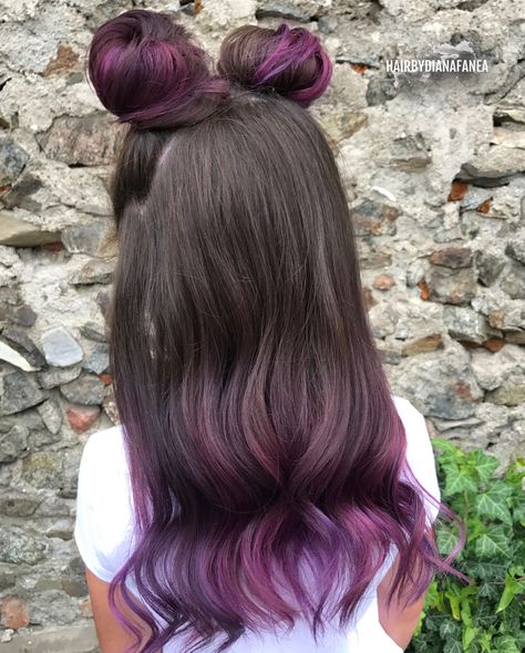 Purple Hair Bottom Half, Hair Color For Kids Girls Summer, Girls Hair Color Ideas Kids, Kids With Colored Hair, Kid Hair Color Ideas, Kid Highlights Hair, Kids Highlights Hair, Kids Dyed Hair, Kids Hair Color Ideas Girls Fun