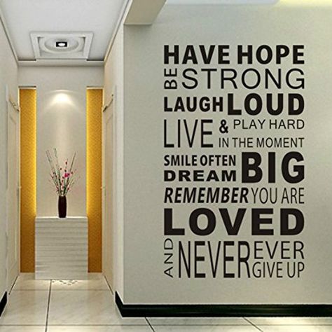 Vinyl Wall QuotesFamily Wall Saying Art Sticker Home Decal DIY by DelmaTM -- Click image to review more details. (Note:Amazon affiliate link) Wall Stickers Family, Wall Decal Quotes Inspirational, Spiritual Wall Decor, Wall Stickers Quotes, Inspirational Wall Decals, Wall Writing, Vinyl Wall Quotes, Wall Murals Painted, Family Rules