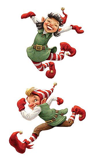 Vintage Christmas Elves Illustration, Santa's Elves Illustration, Christmas Elves Art, Christmas Elves Illustration, Elves Drawing, Elves Illustration, Christmas Elf Art, Elf Pictures, Elfs Christmas