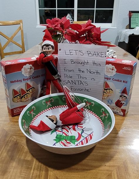 Elf On The Shelf Cookie Decorating Ideas, Elf On The Shelf Double Trouble, Elf On The Shelf Bake Cookies, Cooking Elf On The Shelf, Elf On The Shelf Duo Ideas, Baking Elf On The Shelf, Double Elf Ideas, Elf On Shelf Baking Ideas, Elf On The Shelf Baking Cookies Ideas