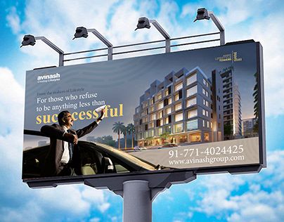 Luxury Real Estate Hoarding Design, Property Billboard Design, Real Estate Hoarding Design Advertising, Real Estate Campaign Ideas, Commercial Real Estate Marketing Design, Real Estate Outdoor Advertising, Real Estate Billboard Design Ideas, Hoarding Design Advertising, Real Estate Hoarding Design