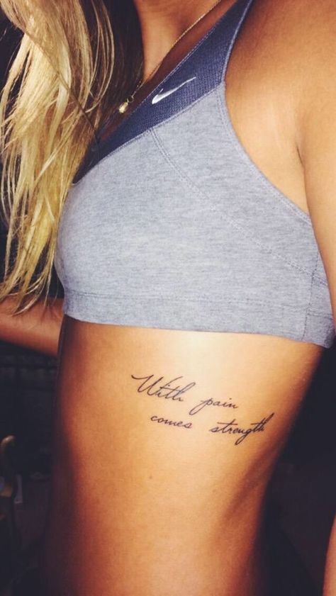 Placement Womens Minimalist Tattoos, Bend Of Arm Tattoos For Women, We Got This Tattoo, Athletic Tattoos, More Than Enough Tattoo, First Tattoo Ideas For Women Meaningful, Powerful Tattoos For Women Strength, Thigh Tattoo Quotes, Small Tattoo Placement