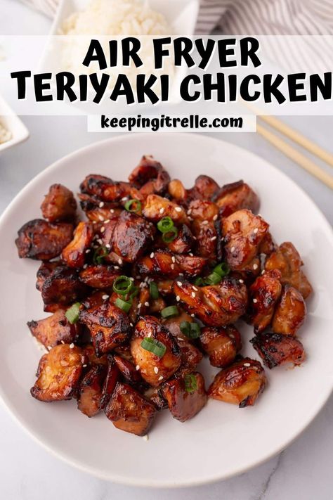 Air Fryer Recipes Full Meal, Air Fryer Chicken Stirfry, Air Fryer Stir Fry Chicken, Air Fryer Chicken Stir Fry Recipe, Chicken Stir Fry Air Fryer Recipes, Teriyaki Chicken Crispy, Air Fryer Teriyaki Chicken Breast, Asian Chicken Recipes Air Fryer, Chinese Food Recipes Air Fryer