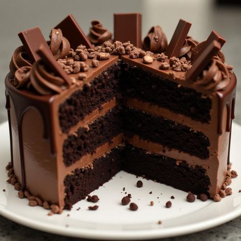 **THE BEST Chocolate Layer Cake Recipe 🍫🎂 | Instant Download    Indulge in **pure chocolate bliss** with this rich, moist, and decadent **Chocolate Layer Cake 🍫✨ Made with **three layers** of ultra-soft chocolate sponge, silky **chocolate buttercream and a luscious **chocolate ganache drizzle this cake is the ultimate treat for any chocoholic. 😍🍫   Topped with chocolate curls, chunks, and a smooth finish, this showstopping dessert is perfect for birthdays, celebrations, or any day you crave a **chocolatey delight**. 🎉🎂   📥 **Download now** and bake the most **irresistible chocolate cake** ever! Chocolate Ganache Drizzle, Chocolate Layer Cake Recipe, Chocolate Curls, Chocolate Layer Cake, Chocolate Sponge, Chocolate Buttercream, Decadent Chocolate, Best Chocolate, Chocolate Ganache