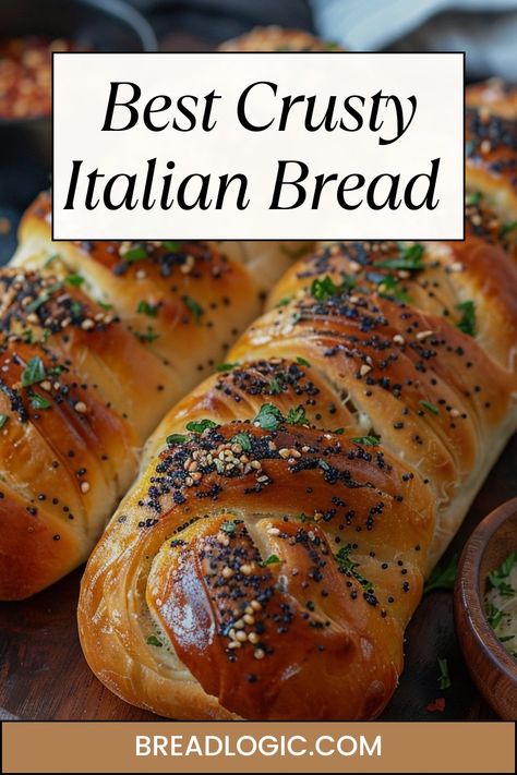 Crusty Italian Bread - breadlogic.com Crusty Italian Bread Recipe, Crusty Italian Bread, Airy Interior, Italian Bread Recipes, Farmhouse Bread, Dutch Oven Bread, Balanced Breakfast, Best Bread Recipe, Savory Bread