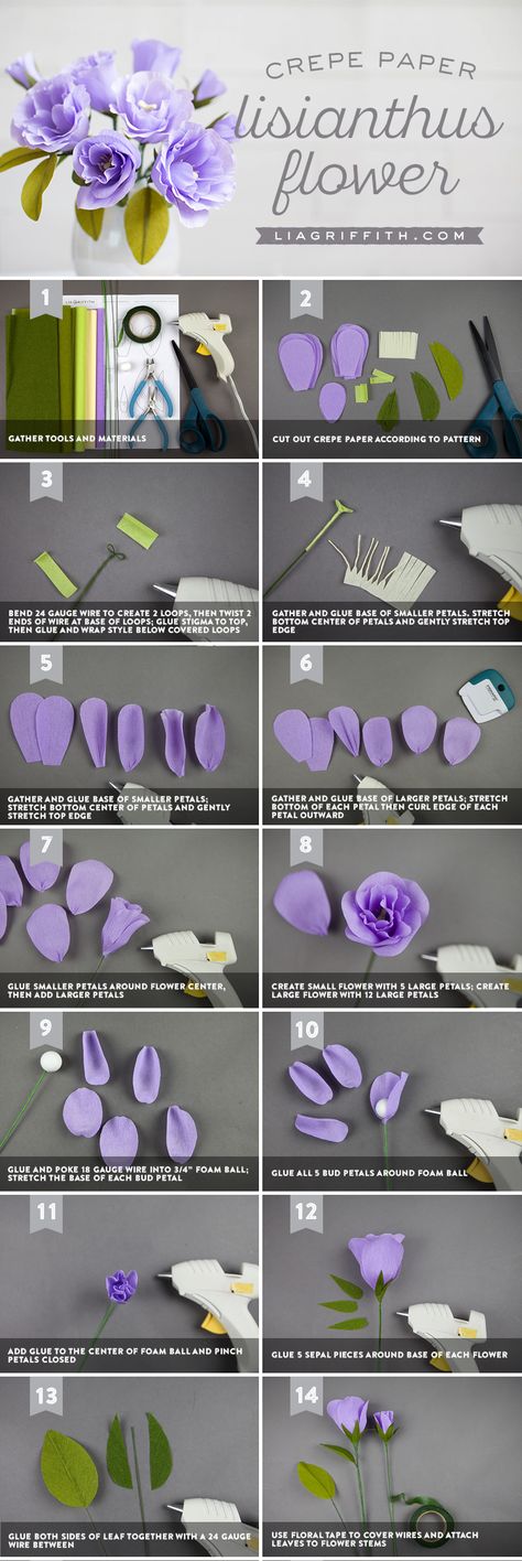 Lisianthus Flower, Diy Fleur, Make Paper Flowers, Fleurs Diy, Folding Origami, Paper Plants, Deco Nature, Diy Roses, How To Make Paper Flowers