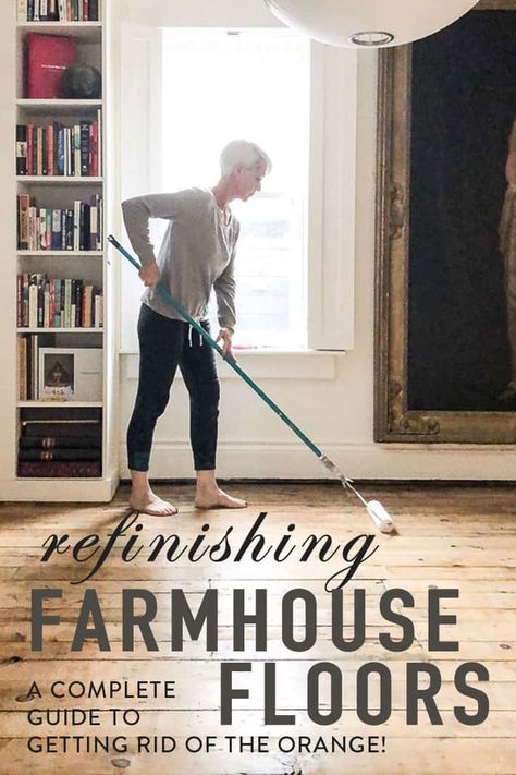 A Modern Way to Refinish Old Floors. A Complete Step by Step Guide Refinish Pine Floors, Refinish Wood Floors, Pine Wood Flooring, Diy Wood Floors, Old Wood Floors, Painted Wood Floors, Heart Pine Flooring, Farmhouse Flooring, Floor Stain