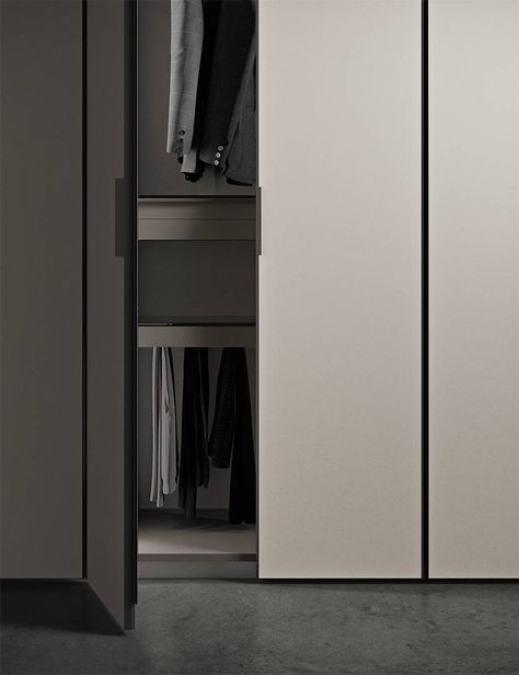 Presotto | Naos Lacquered Glass, Glass Wardrobe, Door Making, Glass Closet, Dresser In Closet, Wardrobe Dresser, Luxury Closets Design, Walk In Wardrobe, Wardrobe Doors