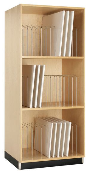 Art Room Portfolio Storage, Craft Studio Storage, Art Studio Storage Cabinets, Sketchbook Storage Ideas, Art Cabinet Organization, Sketchbook Storage, Diy Art Storage, Art Storage Cabinet, Art Storage Ideas