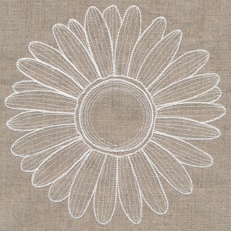 Rustic Gerbera Daisy design (M18907) from www.Emblibrary.com Gerbera Daisy Embroidery, Embroidery Daisy, Daisy Embroidery, Freestanding Lace Embroidery, Spring Breeze, Daisy Design, Holiday Flower, Gerbera Daisy, Free Machine Embroidery Designs