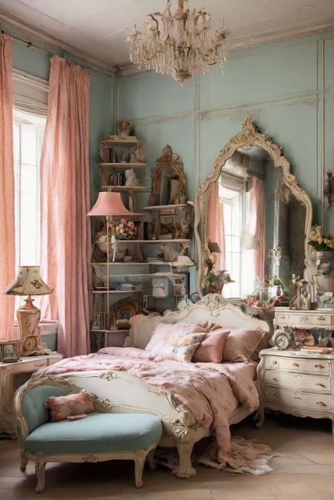 vintage bedroom ideas in mixed furniture with history past 2 Vintage Boho Bedroom Ideas, Bedroom Ideas For Small Rooms Vintage, Pink Victorian Room Aesthetic, Vintage Teen Girl Bedroom, Small Room Design Ideas Maximize Space, Pink Vintage Aesthetic Bedroom, Bridgerton Style Bedroom, Bridgerton Themed Bedroom, Whimsical Room Aesthetic