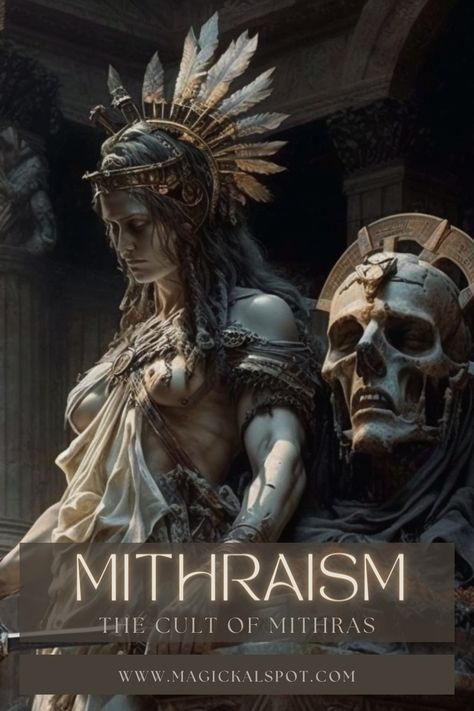 Step into the ancient world of Mithraism and explore the enigmatic cult of Mithras with our comprehensive guide. Discover the history and mythology behind this secretive religion, from its origins in Persia to its spread throughout the Roman Empire. Learn about its rituals, beliefs, and iconography, and uncover the mysteries that have fascinated scholars and seekers for centuries. Mithraism Symbol, Ancient Gods, Full Moon Spells, Wiccan Rituals, Artifact Art, Ancient Persia, Wiccan Magic, Roman Gods, Magical Herbs