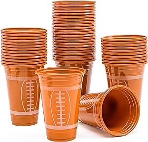 6oz Football Disposable Plastic Cups Holiday Football Party Drinks, Batched Cocktails, Kids Party Cups, Football Party Decorations, Football Party Supplies, Sports Party Decorations, Football Cups, Plastic Party Cups, Football Theme Party