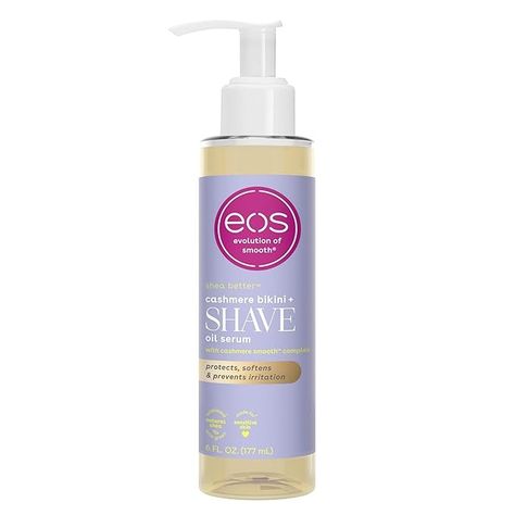 Amazon.com : eos Cashmere Skin Collection Shave Oil- Vanilla Cashmere Scented, Entire Bikini Area-Approved, 6 fl oz : Beauty & Personal Care Eos Cashmere, Cashmere Scent, Body Shave, Vanilla Cashmere, Shave Oil, Shave Butter, Razor Burn, Shaving Oil, Woman Shaving