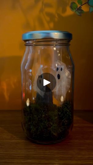 11K views · 1.6K reactions | Make a ghostly jam jar! 👻 

This spooky jam jar is so much fun to make and it’s perfect for Halloween! The little ghosts are made from glue that is spread onto leaves and peeled off once dry and the glass jar is decorated with moss and little stones to make a mini graveyard home for the little ghosts!

We’ve written a blog post about to make a ghostly jam jar which you can link to from our profile 👆 and here 👉🏼www.mudandbloom.com/blog/ghost-in-a-jar

This was inspired by @heyho_sach_tho spooktastic ghostly window clings - you should definitely check them out!

Written and filmed by @denisekhope 

#halloween #halloweencrafts #halloweencraftsforkids #leafcrafts #autumncrafts #spooky #spookyterrarium #naturecraftsforkids #mudandbloom | Mud & Bloom Mini Graveyard, Elmer's Glue, Leaf Crafts, Autumn Crafts, Halloween Crafts For Kids, Jam Jar, Window Clings, Nature Crafts, The Glass