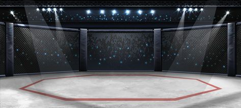 Ufc Background, Gacha Backgrounds Stage, People Green Screen, Mma Octagon, Battle Background, Ufc Ring, Arena Background, Ring Background, Ring Clipart