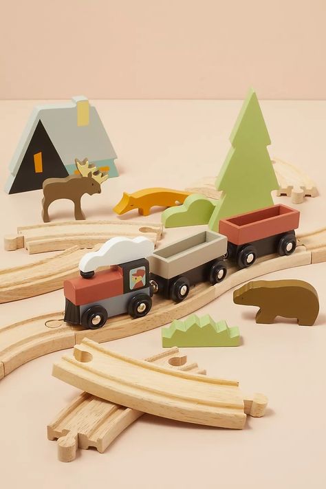 Alpine Chalet, Making Wooden Toys, Wooden Train Set, Montessori Educational Toys, Craft Booth Displays, Mountain Trail, Sale Home, Wooden Train, Craft Booth