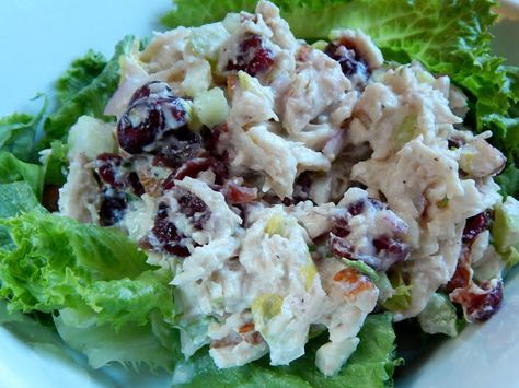 Chicken Salad with Dried Cherries & Pecans. Great as a Sandwich or a Salad! Perfect in winter! Cherry Chicken Salad Recipe, Chicken Salad With Cherries, Chicken Salad With Dried Cherries, Cherry Chicken Salad, Salad With Dried Cherries, Chicken Salad Chick Recipe, Ways To Make Chicken, Tea Party Sandwiches Recipes, Chicken Salad Sandwiches