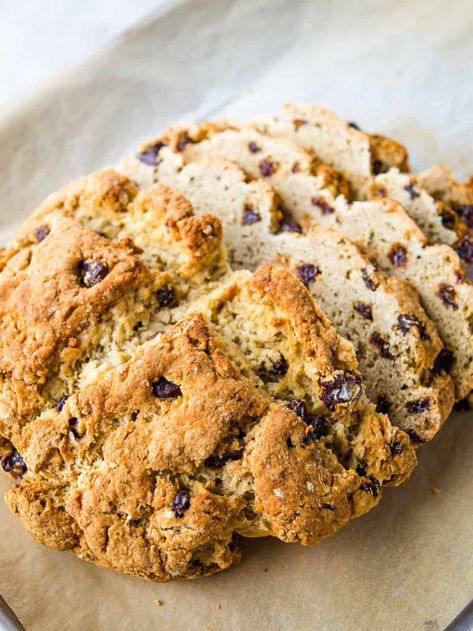 Easy Gluten-Free Irish Soda Bread Recipe - Gluten-Free Baking Baking Soda Bread Recipe, Gluten Free Irish Soda Bread Recipe, Soda Bread Gluten Free, Gluten Free Soda Bread, Gluten Free Irish Soda Bread, Dinner Pie, Traditional Irish Soda Bread, Soda Bread Recipe, Bread Gluten Free