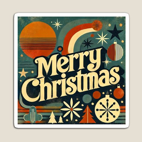 Get my art printed on awesome products. Support me at Redbubble #RBandME: https://www.redbubble.com/i/magnet/Merry-Christmas-holiday-decor-vintage-christmas-xmas-decor-cozy-christmas-christmas-wall-art-merry-christmas-art-retro-holiday-decor-by-LitzoyGlobeArt/165244695.TBCTK?asc=u Merry Christmas Art, Christmas Holiday Decor, Retro Holiday, Christmas Poster, Xmas Decor, Christmas Wall Art, Christmas Wall, Holiday Decor Christmas, Cozy Christmas