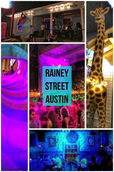 Rainey Street in Austin, Texas. Discover Austin’s nightlife and more with the ultimate 4 day travel itinerary and guide. #austin #atx #texas Sixth Street Austin Texas, Rainy Street Austin Texas, Rainey Street Austin, 6th Street Austin, Austin Nightlife, Austin Texas Travel, Downtown Austin Texas, Texas Travel Guide, Austin Travel