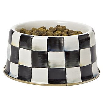 The worlds cutest dog bowl from Borsheims! Jewel Tones Palette, Large Dog Bowls, Pet Dish, Mckenzie And Childs, Courtly Check, Dog Bowl, Mackenzie Childs, Large Animals, Cute Cats And Dogs