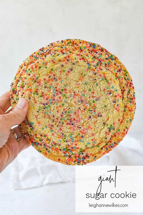 Giant Sugar Cookie, Small Batch Recipes, Jumbo Cookies, Cookies Italian, Giant Cookies, Christmas Cookie Recipes Holiday, Batch Recipes, Small Batch Baking, Single Serve Desserts