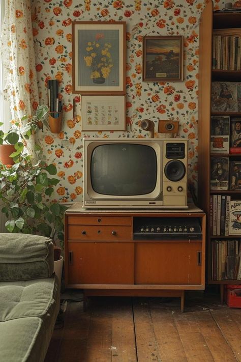 70s House Aesthetic, Living Room 90s, Types Of Living Room, 90s Living Room, 90s Interior Design, 1960s Living Room, Retro Room Ideas, Minimalist Studio Apartment, 90s Interior