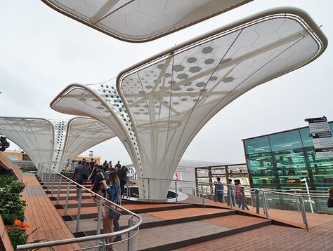 Undulating German pavilion brings a “field of ideas” to Milan Expo 2015 Germany Pavilion Milan World Expo 8 – Inhabitat - Green Design, Innovation, Architecture, Green Building Canopy Architecture, Pavilion Architecture, Pavilion Design, Genius Loci, Canopy Design, Expo 2015, Urban Furniture, Harbin, Shade Structure