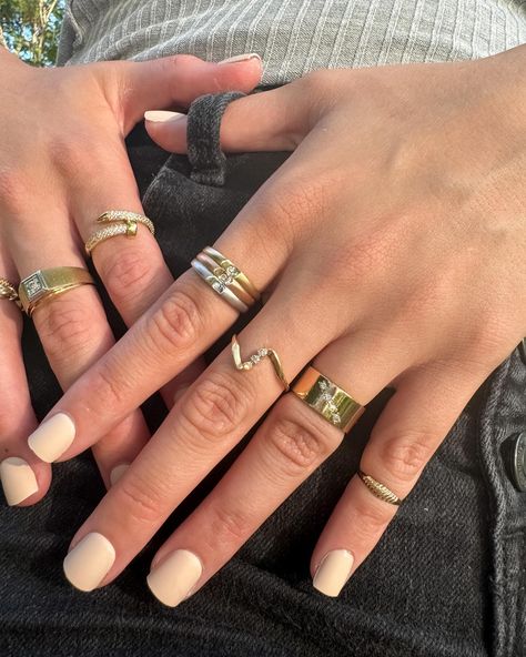 A little bit of this a little bit of that- a lot a bit of fabulous rings! ✨ Tap to Shop Mixed Metal Ring, Mixed Metal Rings, Natural Diamond Ring, Ring Stack, Metal Ring, Diamond Band, Accessories Jewelry, Stacking Rings, Tri Color