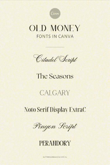 Fonts Design Old Money Canva Font, Old Money Aesthetic Fonts, Old Money Fonts Canva, Old Money Logo Ideas, Old Money Fonts, Old Money Logo Design, Fonts With Numbers, Old Money Graphic Design, Old Money Design