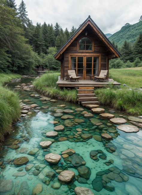 Tranquil Retreat by the Water 🌊 Ocean Cabin, Lake Retreat, Cozy Cabins, House Vibes, Tranquil Retreat, Peaceful Home, Forest House, Find Peace, Cozy Cabin