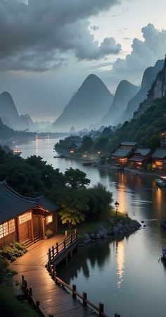 China Nature Aesthetic, Japan View Wallpaper, China Wallpaper Iphone, Japan Iphone Wallpaper, Japan Landscape, Amoled Wallpapers, Chinese Landscape Painting, Dreamy Artwork, View Wallpaper