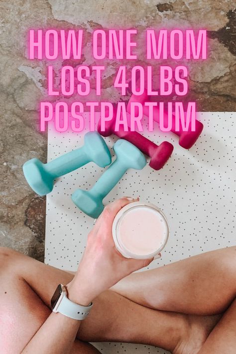 An inspiring guide to postpartum weight loss that worked for this momma! Getting Fit Postpartum, Post Partum Diet Losing Weight After Baby, 4 Month Postpartum Workout, Working Out Postpartum, Postpartum Fitness Plan, Post Partum Diet Plan, Postpartum Progress Pics, Postpartum Weight Training, 6 Months Post Partum Belly