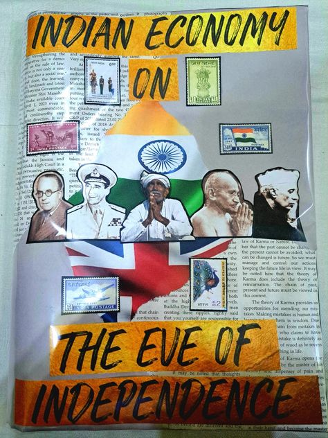 On the Indian economy on the eve of independence Indian Economy Project Cover Page, India Before Independence, Economics Project File, India After Independence, Economics Project, Project Cover Page, File Decoration, Indian Economy, File Decoration Ideas