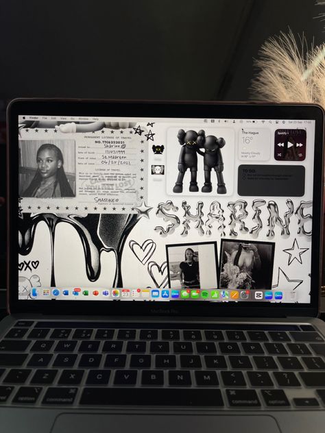 MacBook wallpaper trend
MacBook wallpaper 
MacBook 
Tiktok trend Macbook Wallpaper Y2k Black, Mac Book Setup, Macbook Theme Ideas, How To Make Your Mac Book Aesthetic, Macbook Wallpaper Canva, Macbook Pro Customization, Custom Macbook Wallpaper, Mac Widgets, Macbook Lockscreen