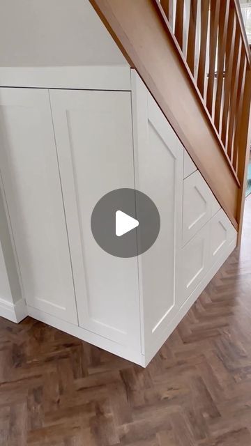 Jon Lewis on Instagram: "Timelapse of a shaker style understairs storage fitted this week.

#timelapse #storageideas #understairstorage #beforeandafter #transformation #mdf #finsa #ukcarpentry #interiordesign #reeloftheday #reels #trending #reelsinstagram #creative" Fitted Hallway Storage, Kallax Under Stairs, Understairs Storage Closet Ideas, Understairs Cupboard Ideas, Understairs Cupboard, Storage Under Staircase, Kitchen Under Stairs, Understair Storage, 19th Birthday Cakes