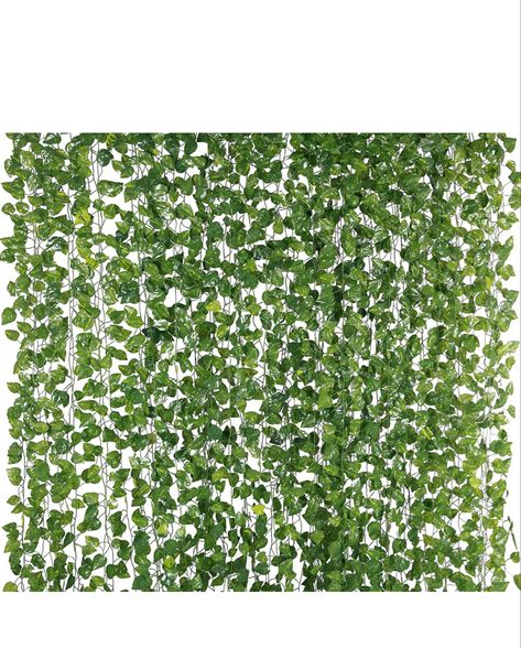 Yatim 78-Ft 12 Pack Silk Artificial Ivy Vines Leaf Garland Plants Hanging Wedding Garland Fake Foliage Flowers Home Kitchen Garden Office Wedding Wall Decor Green Balloon Garland, Wedding Wall Decor, Artificial Palm Leaves, Plants Hanging, Small Balloons, Ivy Vine, Wedding Garland, Gold Party Decorations, Hanging Vines