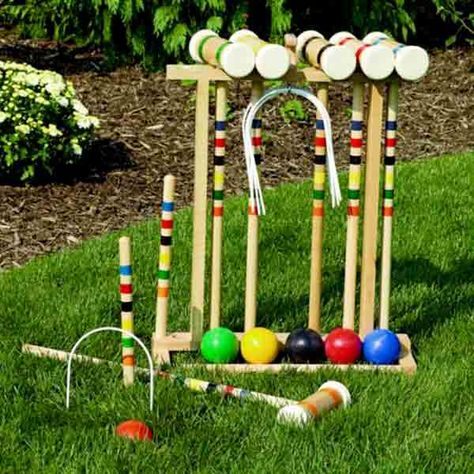 Pinecraft.com • Amish Handcrafted Furniture, Decor, Crafts & More Croquet Game, Croquet Set, Amish Crafts, Play Wood, Play Garden, Farm Ideas, Entertaining Decor, Art Attack, Yard Games