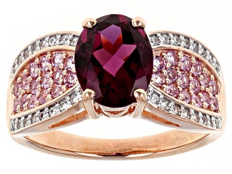 Purple Garnet 10k Rose Gold Ring 2.42ctw - GCG236 | JTV.com Purple Garnet, Grape Color, Ethiopian Opal Ring, Raspberry Color, Jewelry Television, Jtv Jewelry, Jewelry Clasps, Popular Jewelry, Garnet Ring