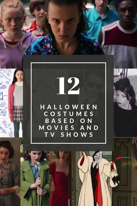 Not sure what to dress up as this year? Here are fun Halloween costumes based on movies and tv - with pieces you can wear again all winter long! Characters From Movies Costumes, Couple Costumes Tv Shows, Halloween Costume Based On Movies, Netflix Themed Party Outfit, 90s Movie Characters Women, Film Character Costumes Female, Hollywood Characters Costume Women, Tv Show Character Halloween Costumes, Easy Movie Halloween Costumes