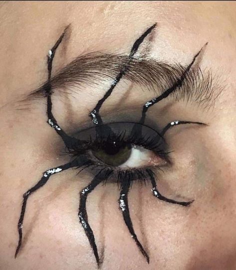 Spider Makeup, Obličejové Masky, Läskig Halloween, Halloween Gesicht, Halloweenský Makeup, Halloween Make-up Looks, Kostuum Halloween, Makeup Memes, Halloween Eye Makeup