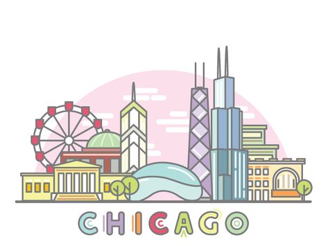 Chicago Souvenirs, Chicago Landscape, Custom Sneakers Diy, Visual Communication Design, Chicago Design, Snapchat Geofilters, Passport Stamps, My Kind Of Town, Publication Design