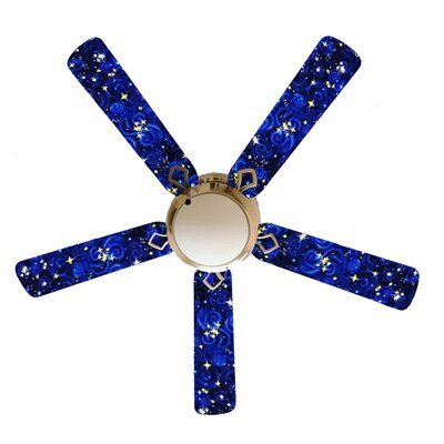 Winston Porter 52" Harworth Starry Night Sky 5 Blade Ceiling Fan, Light Kit Included Dome Lamp, Blue Ceilings, Lamp Kit, Ceiling Fan Light Kit, White Ceiling Fan, Painting Ceiling Fans, Baby Room Design, Flush Mount Ceiling Fan, Starry Night Sky