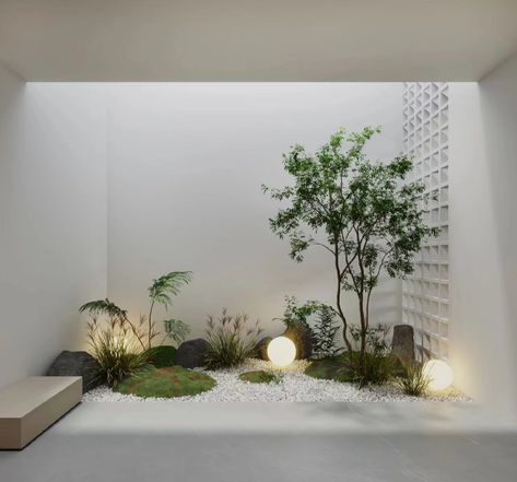 Inside Zen Garden, Low Budget Office Interiors, Dry Garden Indoor, Zen Outdoor Garden, Zen Garden Interior, Zen Indoor Garden, Interior Zen Garden, Indoor Zen Garden Ideas, Jardin Zen Interior