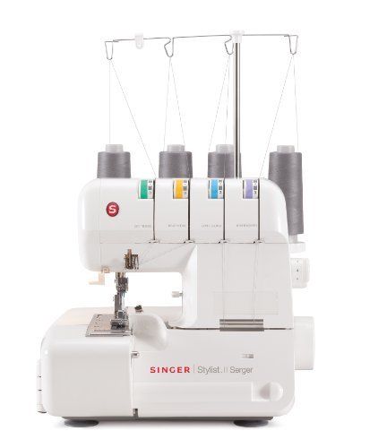 Singer 14J250 StylistII Serger by SINGER, http://www.amazon.ca/dp/B0085IP2AC/ref=cm_sw_r_pi_dp_Tt05rb1QAS4R4 Overlock Machine, Serger Sewing, Needlework Shops, Needle Threaders, Sewing Machine Reviews, Needle Threader, Singer Sewing Machine, Singer Sewing, Sewing Studio